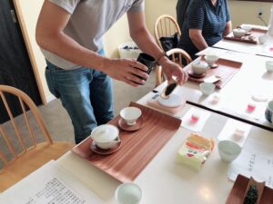 煎茶道体験・日本茶ワークショップの準備